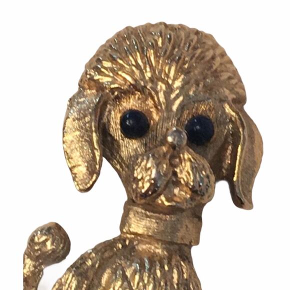 Poodle Pin Gold Tone - Picture 2 of 5